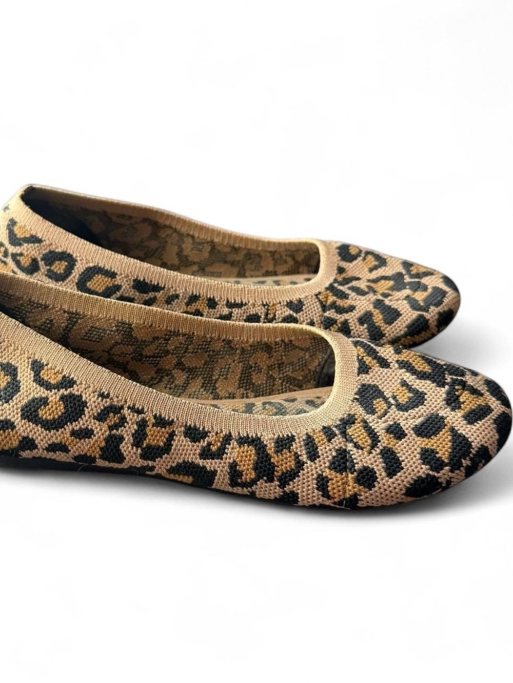 Steven New York Leopard Print Knit Ballet Flats Size 7.5 - Picture 3 of 6